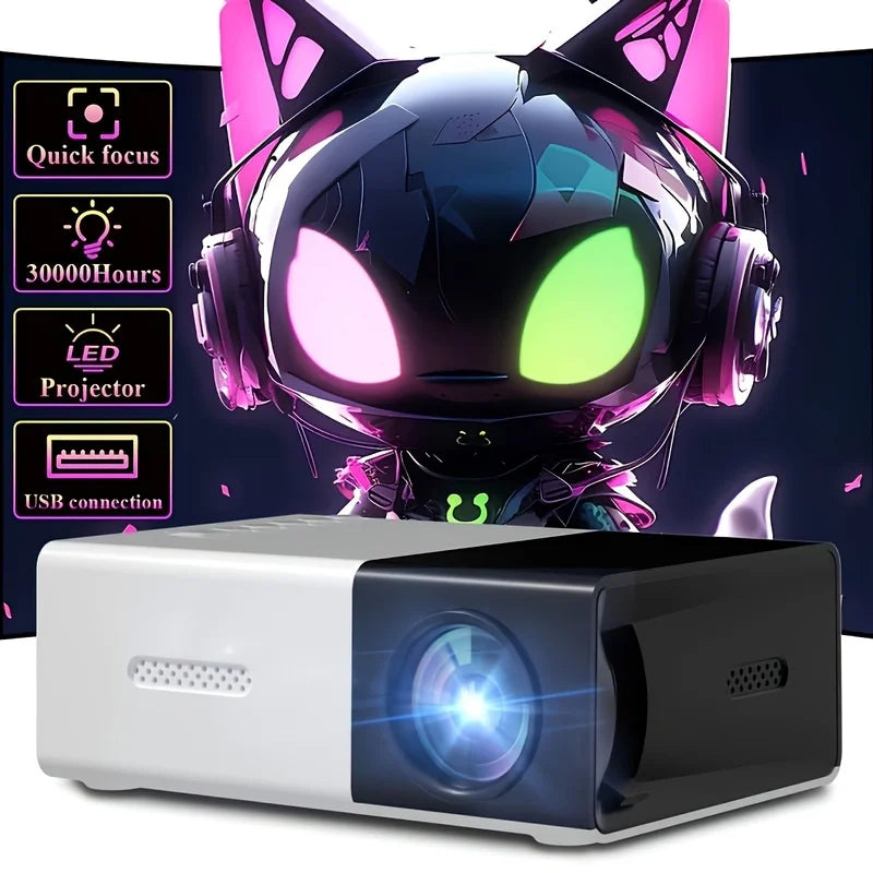 Home Theater YG300  Projector Support 1080P Decoding Built-in Audio LED Projector for Smartphone Notebook 3D Glasses As Gift