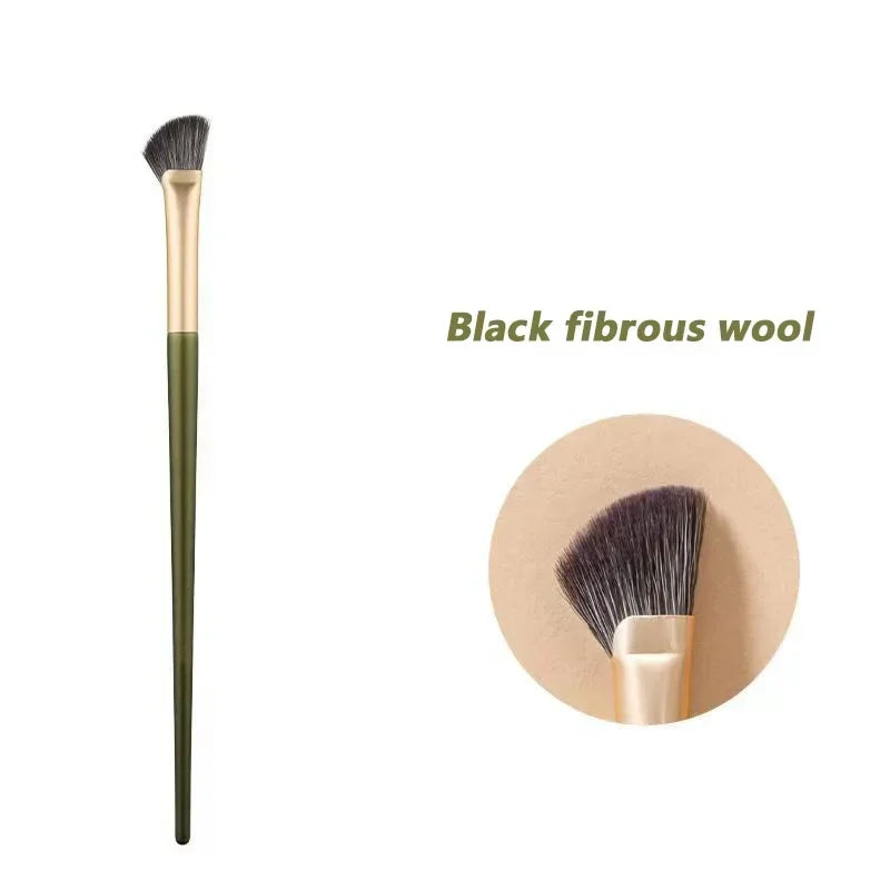Highlight Powder Makeup Brushes Cosmetics Tools Beauty Angled Flat Head Nose Contouring Brush Multi-use Half Fan-shaped