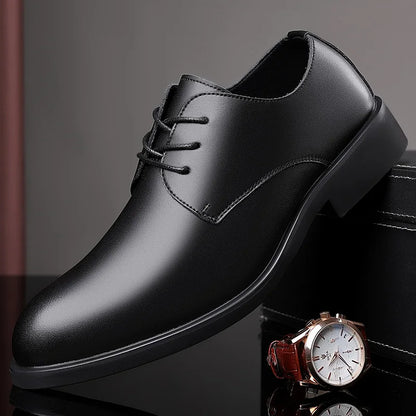 Men's Shoes Black Leather Formal Shoes for Men Oxfords Male Wedding Party Office Business Shoe Man