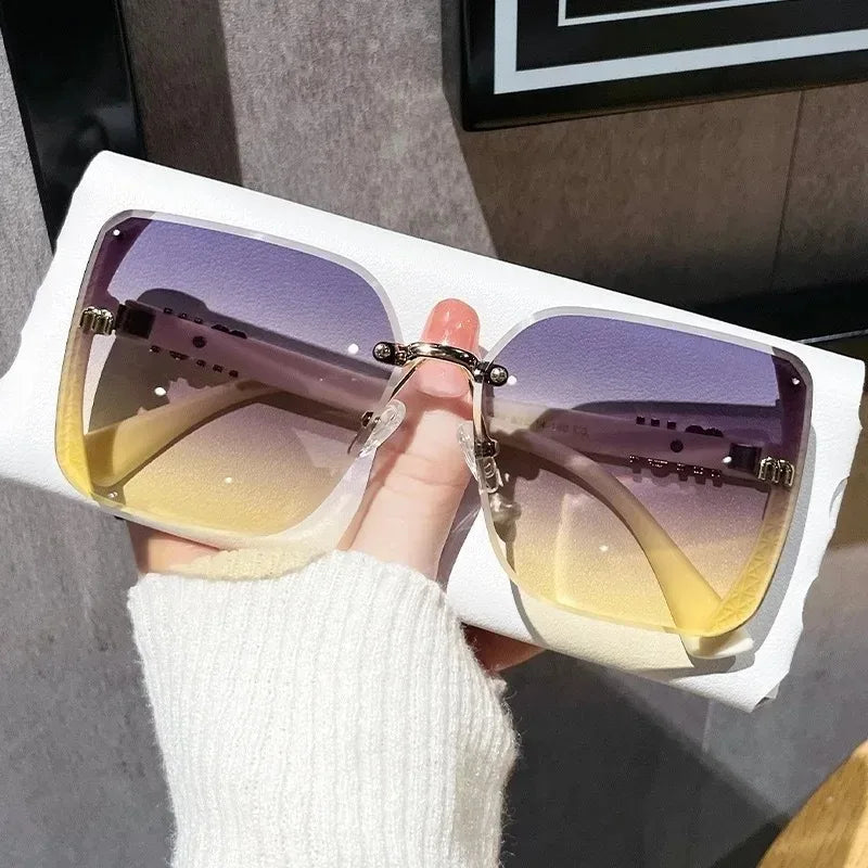 Ins Fashion Brand Square Sunglasses Women Luxury Desig Sun Glasses Ladies Vintage Trendy Driving Eyeglasses Gafas De Sol
