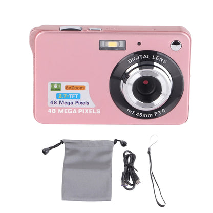 Digital Camera 2.7in LCD Compact Camera Anti Shake Built in Fill Light 48MP 4K Portable for Photography