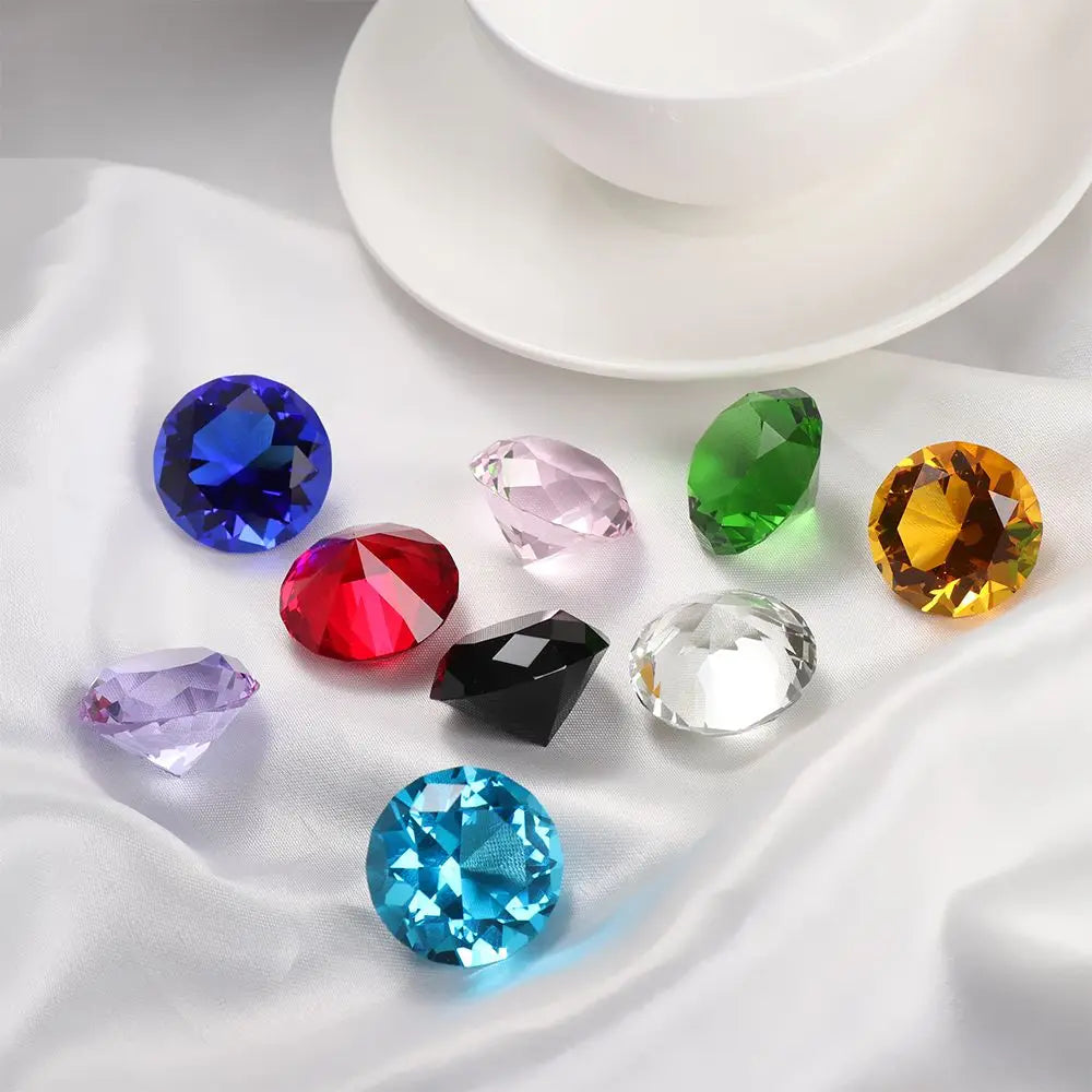 30mm Colorful Crystal Diamond Happy Birthday Wedding Decoration Event Party Supplies