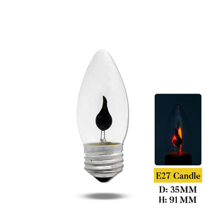 4/10/20Pcs Edison Led Candle Light Bulb Flicker Flame E14 E27 LED Flame Effect Bulb Retro For Home Decor Energy Saving Lamp