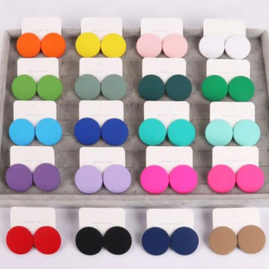 High Quality Exaggerated Acrylic Round Earrings Colorful Dangle Earrings Simple And Versatile Earrings Fashion Earrings