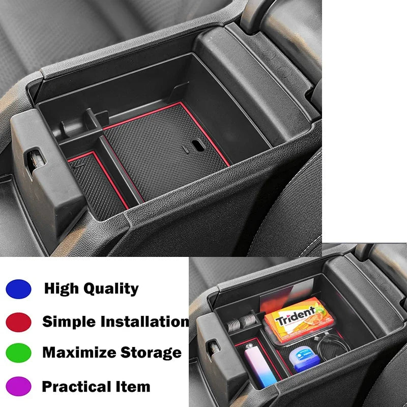 Car Accessories Center Console Organizer 2017- 2023 Car Interior Accessories Armrest Storage Tray Stowing Tidying For GMC Acadia