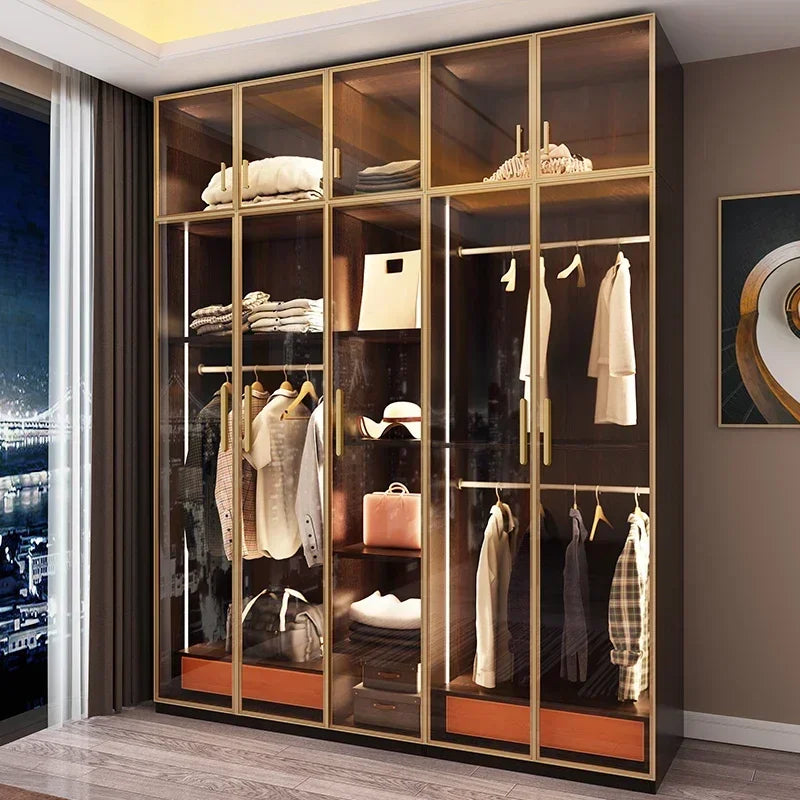 Store Clothes﻿ Comfortable For Room Home Corner Wardrobe Room Clothes Wooden Bedroom Cabinet Multifunctional Storage Furniture