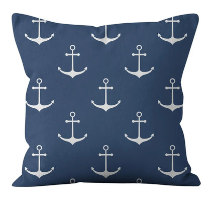 Modern Fashion Nordic Sofa Simple Cushion Cover Living Room Decoration Pillow Cover Navy Blue Geometric Pillow Cover
