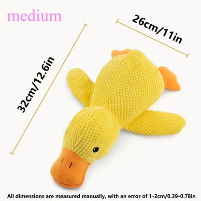 Dog toys, yellow ducks, pet plush toys, self fun, bite resistant, grinding teeth, sound making toys, small and medium-sized dog