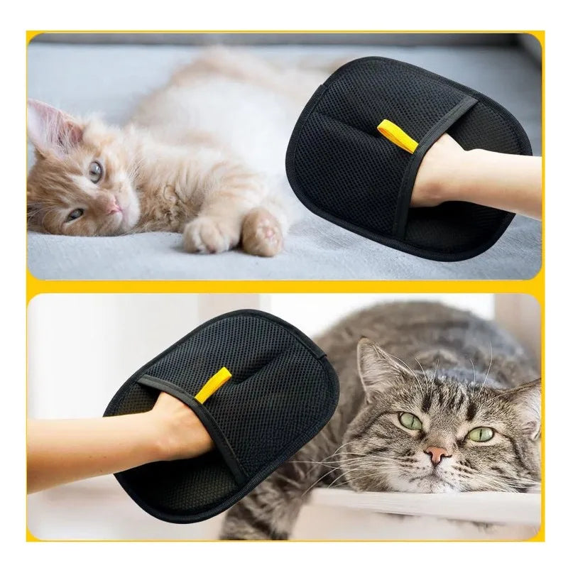 Double-Sided Pet Grooming Gloves for Cats And Dogs - Kitten Cleaning Tool Dog Deshedding Brush Pet Hair Removal Pet Supplies