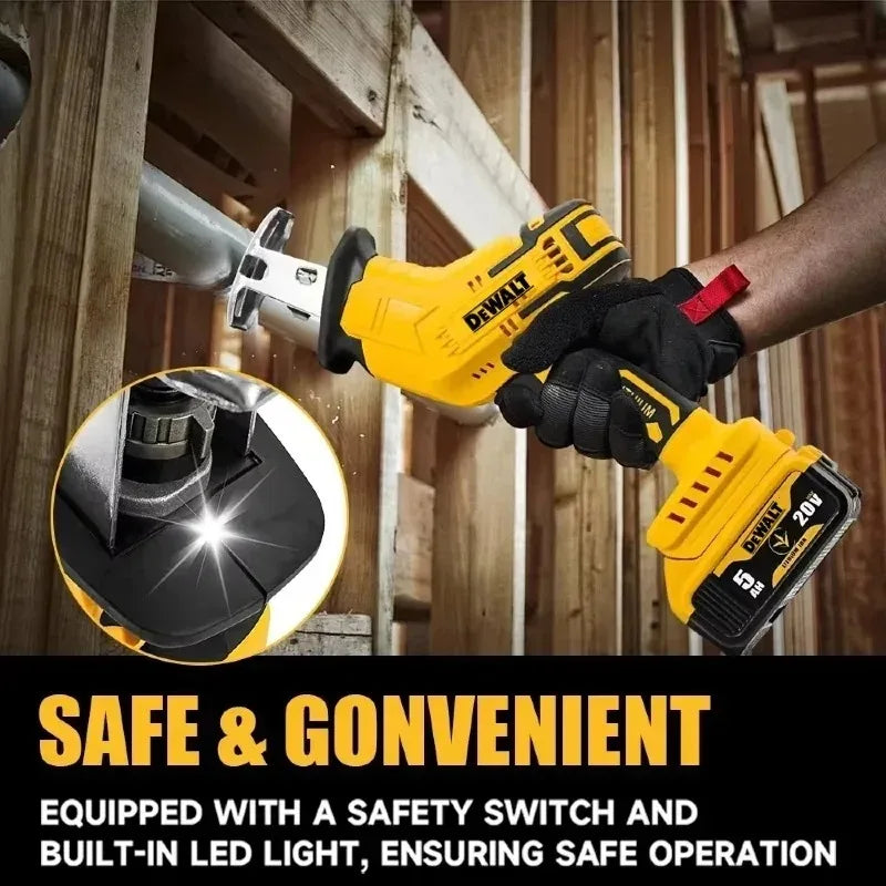 Dewalt 2800RPM Brushless Electric Reciprocating Saw, Multifunctional Metal Wood Pipe Cutting Saw Power ToolFor Dewalt battery.