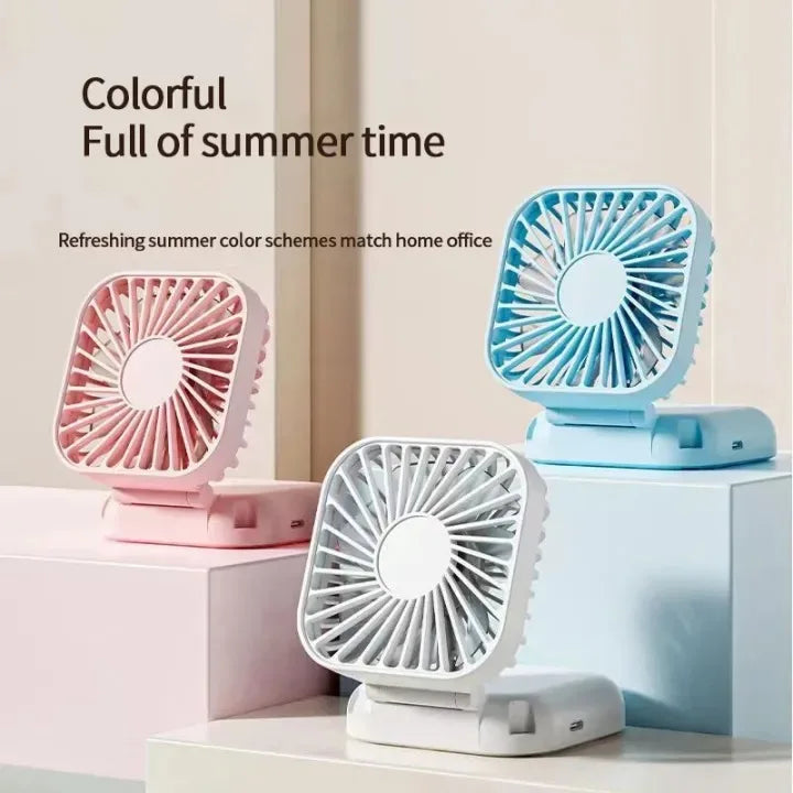 Portable Fan Super Mini Handheld Fan USB Rechargeable Fan Foldable Hand Held Small Pocket Fan