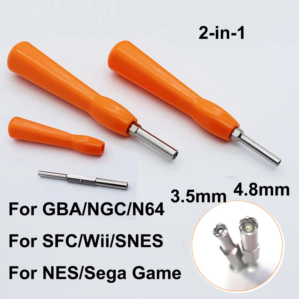 JCDScrewdriver 3.8mm 4.5mm Security Screwdriver 2 In 1 Repair Tool Gamebit For NES SNES N64 GameBoy SFC NGC Wii Screwdriver Tool