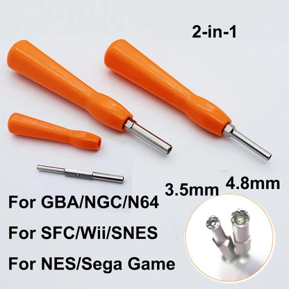 JCDScrewdriver 3.8mm 4.5mm Security Screwdriver 2 In 1 Repair Tool Gamebit For NES SNES N64 GameBoy SFC NGC Wii Screwdriver Tool