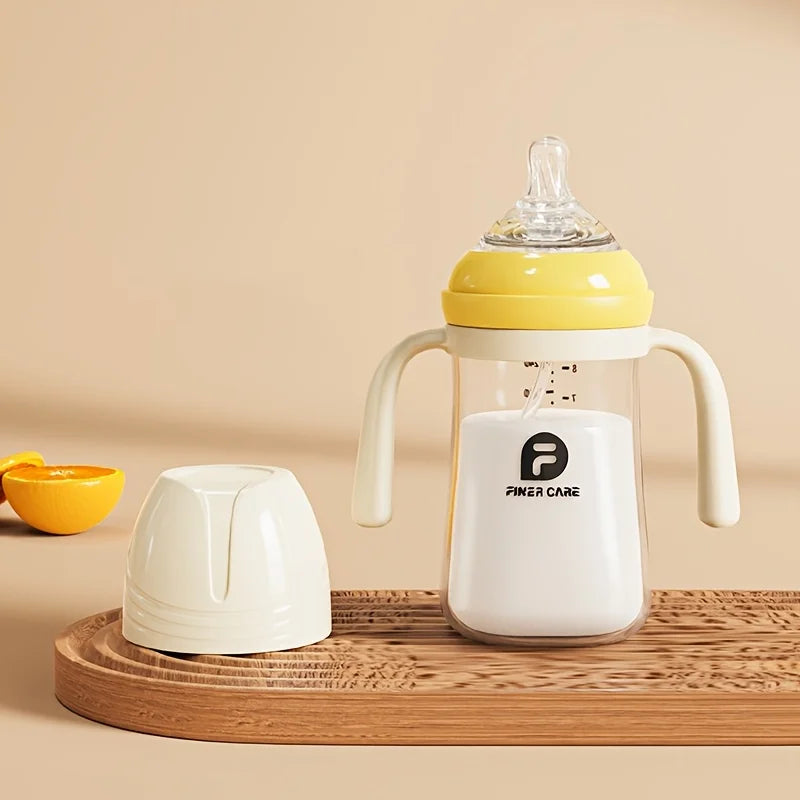 240ml baby bottle, suitable for water and formula, with handle and lid, easy to hold, unisex feeding bottle - perfect gift