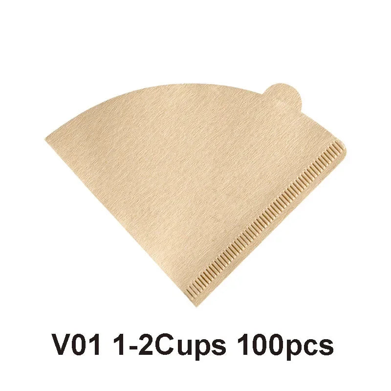 Coffee Filters, 01&02 Cone Filters, Disposable Natural Paper Filters, For Pour Over and Drip Coffee Maker