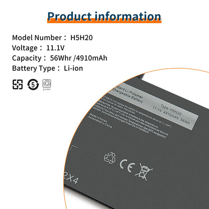 H5H20 Laptop Battery for Dell XPS 15 9550 9560 9570 9590 Precision 5510 5520 5530 5540 Inspiron 7501 7590 7591 Series