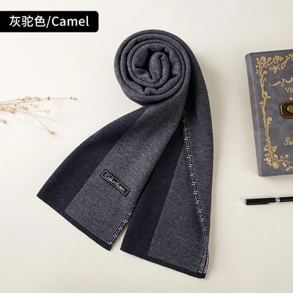 High Quality Wool Men Scarf Autumn Winter Classic Business Thermal Muffler Male Soft Korean Version Long Thick Warm Shawl No Box