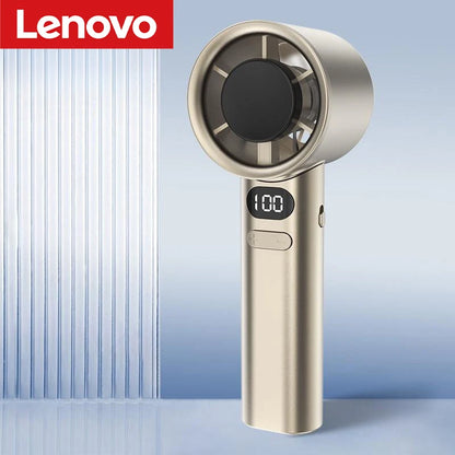 Lenovo 5000mah Handheld Mini Fan Electric Hand Fans Ice Compress High-Speed Cooling USB Rechargeable Portable LED Display Fan