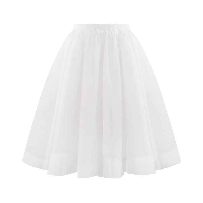 Tutu Skirt Women's 50s Skirt Retro Ballet Dance Skirt 3-Layer Tulle Ballet Rockabilly Petticoat Underskirt Dance Dress Cosplay