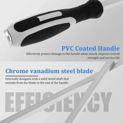Extra Long Demolition Screwdriver 22 Inch Chrome Vanadium Steel Heavy Duty Slotted For Car Repair Tool Set