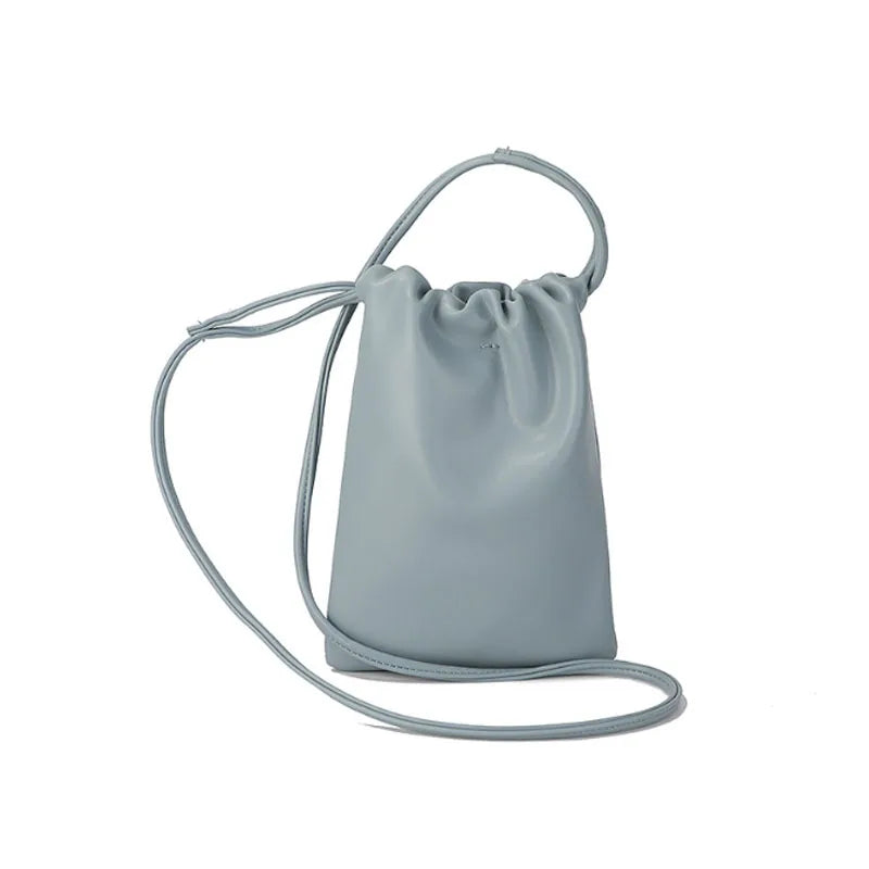 New mobile phone bag women's bag fashionable simple small lucky bag single shoulder crossbody bucket bag drawstring small bag