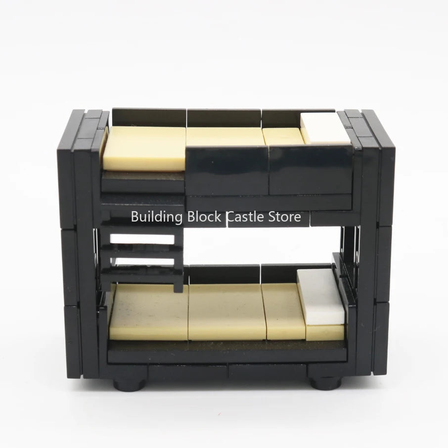 MOC Modern Home Sofa, TV Cabinet, Furniture, Refrigerator Small Particle Building Block Scene Construction Toy Model
