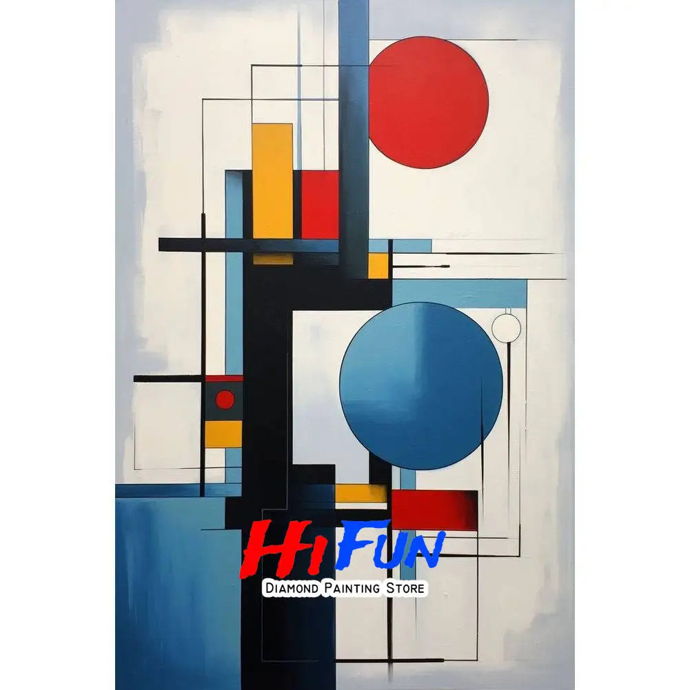 Diamond Painting Full Drill Western Abstraction Art Wassily Kandinsky Poster Rhinestones Mosaic Embroidery  Living Room Decor