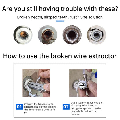 4 Points 6 Points Stripped Screw Extractor Set Broken Wire Universal Remover Screw Removal Multifunctional Tool for Bolt Pipes