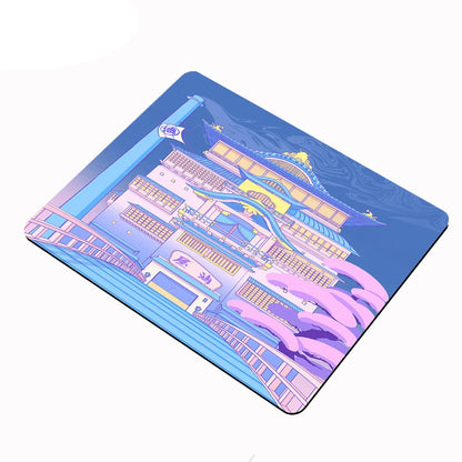 Small Mouse Pad Dreamy Girly Mousepad Gamer Purple Desk Mat Keyboard Pad Japanese-style Street Carpet Computer Mauspad 220X180