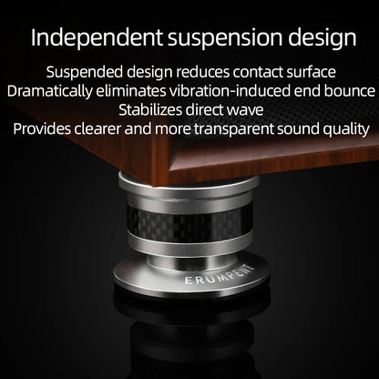 4PCS HiFi Cone Speaker Spike Stands Hi-end Carbon Fiber Metal CD Stand Speaker  Amplifier Adjustable Turntable Isolation Feet