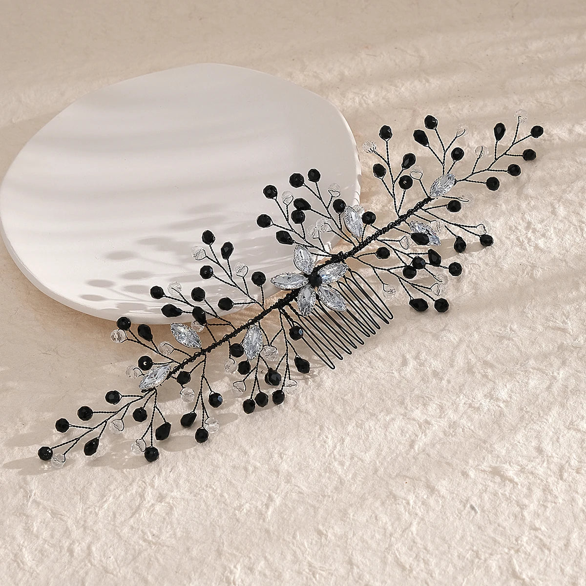 Dark Style Bridal Hair Comb Black Series Wedding Headpiece Hair Accessories Fashionable Holiday Halloween Party Gifts For Women