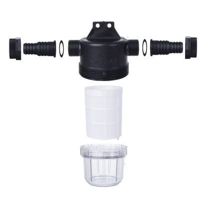 Transparent 50 Mesh Fine filtration Water Filter with 20mm, 25mm Barbed Agriculture Tools Garden Irrigation Filter
