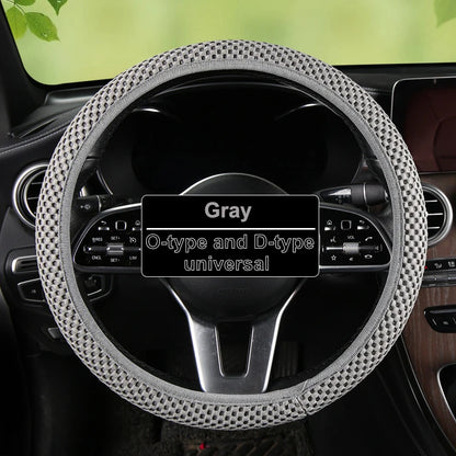 Car Steering Wheel Cover 3D Large Mesh Breathable With No Inner Ring Elastic Handle Cover For 37-38.5 CM Braid On Steering-Wheel