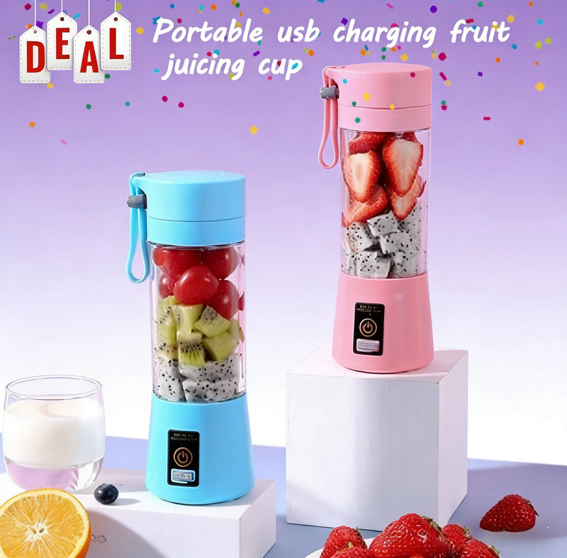 USB Charging Electric Juicer Cup 6 Leaf Blade Mini Portable Blender Fruit Juice Extractor For Home Travel