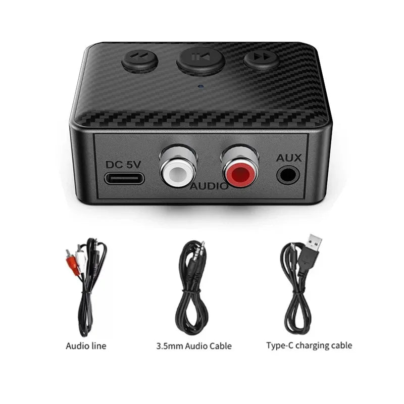 Bluetooth 5.4 Audio Receiver RCA 3.5mm AUX USB Wireless Adapter With MIC Support U-Disk Play For Car Kit Speaker Amplifier