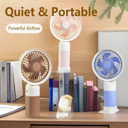 Portable Handheld Small Fan ABS Lightweight Cute Appearance USB Rechargeable Mini Fan for On Go Cooling Portable Pocket Fan