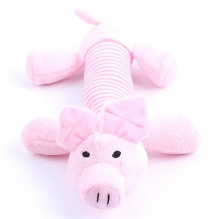 Cute Plush Squeak Toys Pet Wolf Rabbit Animal Plush Toys Dog Chew Whistling Involved Squirrel Dog Toy Funny Pet Products