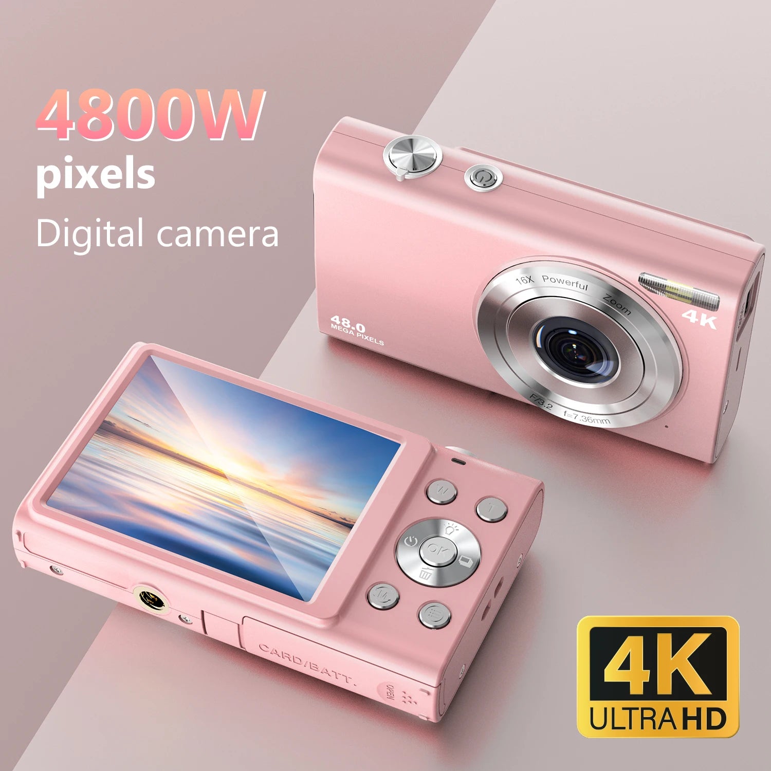 4K Digital Camera Autofocus Vlogging Camera HD 48MP with 2.8