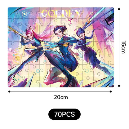 70/300PCS Wooden Jigsaw Puzzle Cool Cyberpunk Anime Family Interactive Game Collectible Gift for Adults Kids Teens Home Decor