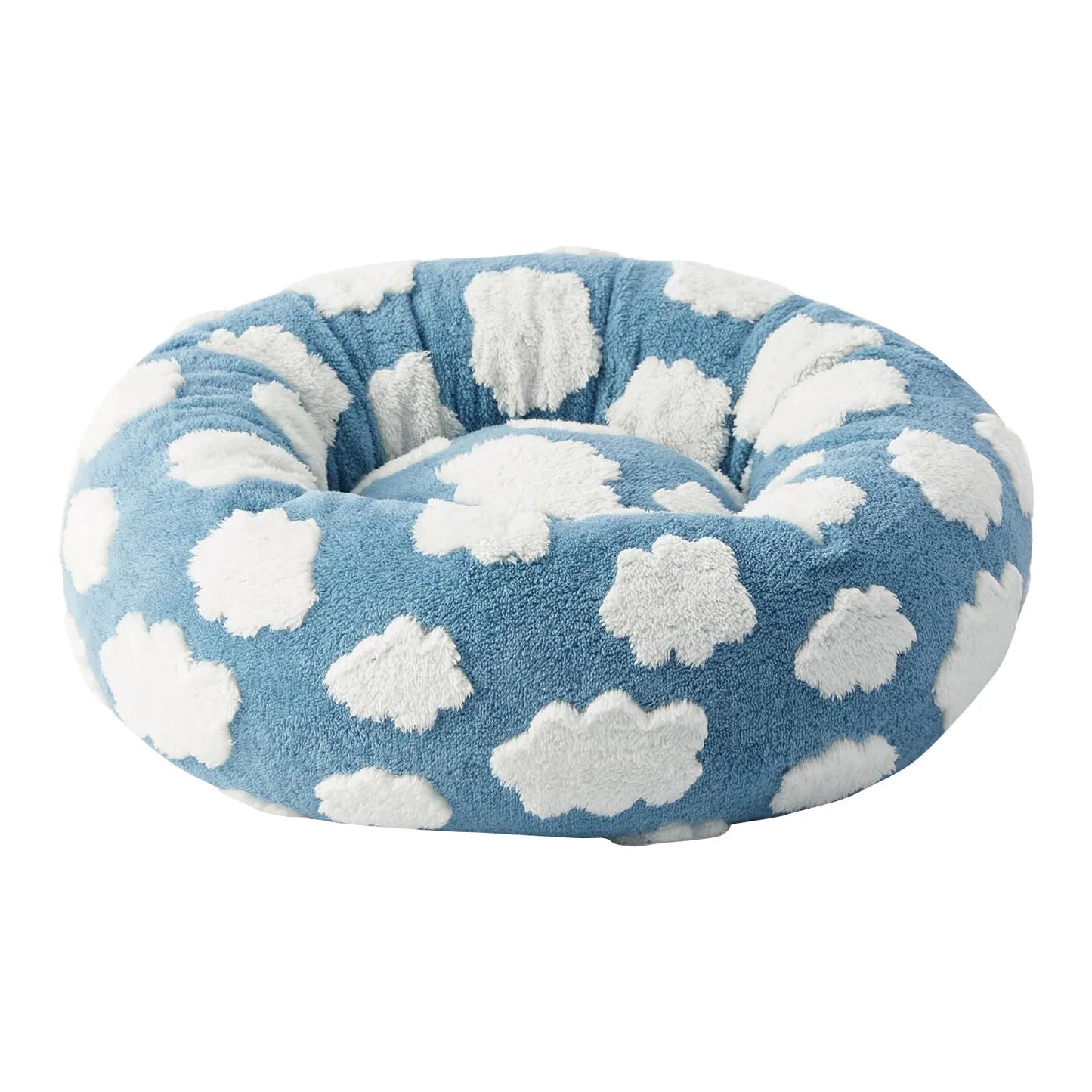 Sky Clouds Small Dog Kennel Cute Dog Bed For Pet Washable Puppy Beds Cozy Rectangle Orthopedic Pet Sofa Shaggy Plush Slip Bottom
