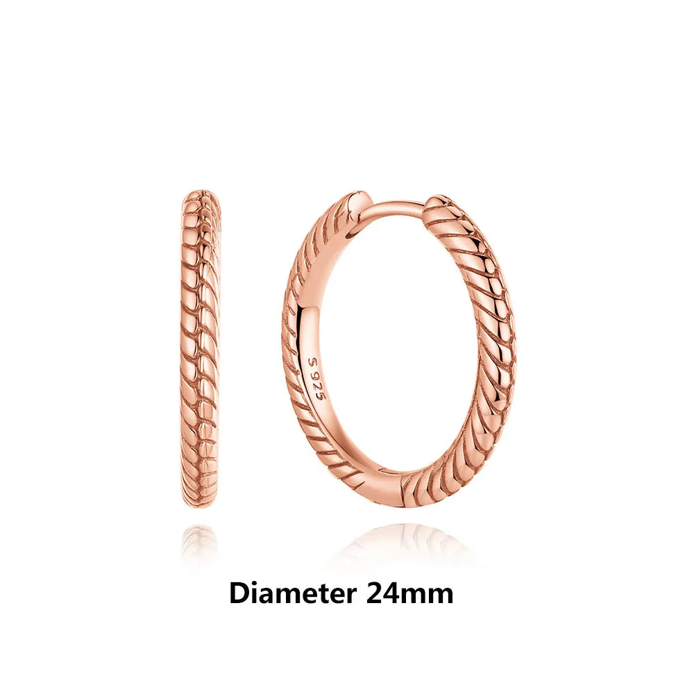 New 2026 Original 925 Sterling Silver Earrings For Women Piercing Hoop Love Heart Earings Rose Gold Wedding Gift Luxury Jewelry