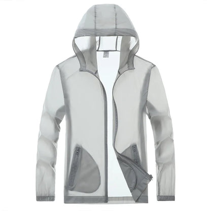 UPF 50+ UV Sun Protection Clothing Men Hoodie Windbreaker Breathable Ultrathin Sunscreen Jacket Outdoor Fishing Running Jacket