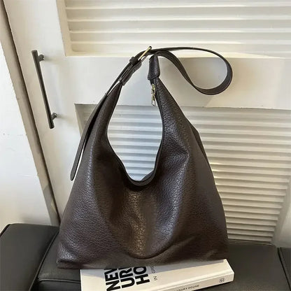 Fashion Leather Tote Bag for Women 2024 Trend Female Simple Large High Capacity Shoulder Bag Women Handbags Messenger Bags