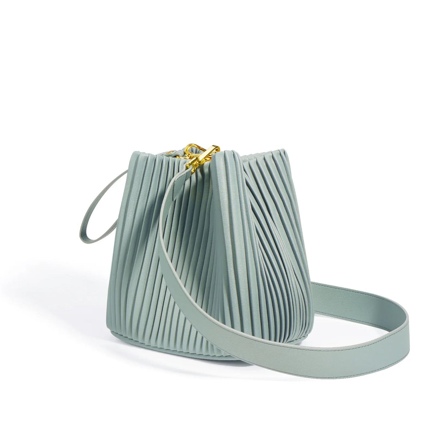Ladies Designer Bucket Bag Solid Color Genuine Leather Handbag and Purse for Women Fashion Women's Shoulder Crossbody Bag