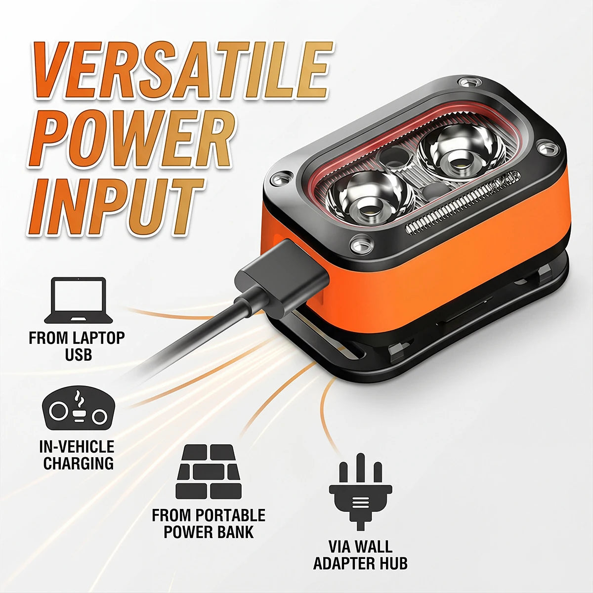 Rechargeable LED Headlamp Ultra-Bright Headlight with 5 Modes USB Charging 60° Adjustable Long-Lasting for Camping Running