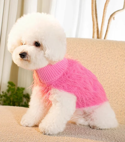 Autumn and winter pet dog clothing: faux fur fleece vest for French Bulldogs, Schnauzers, Shih Tzus, and other small dogs.