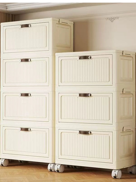 Storage Cabinet Foldableing Storage Box Home Living Room Toy Cabinet Storage Rack Snack Cabinet Organizer Box Kitchen Storage Cabinet Folding Storage Cabinet Organizer