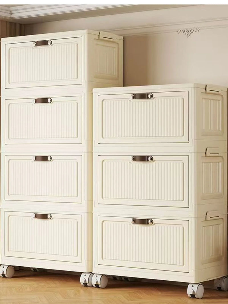 Storage Cabinet Foldableing Storage Box Home Living Room Toy Cabinet Storage Rack Snack Cabinet Organizer Box Kitchen Storage Cabinet Folding Storage Cabinet Organizer