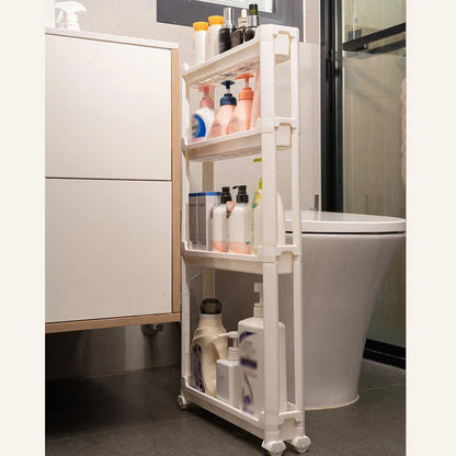 Bathroom Cabinet  Behind The Door Storage and Kitchen Storage Rack Multi-layer Narrow Cabinet Space Saving Trolley Storage Rack