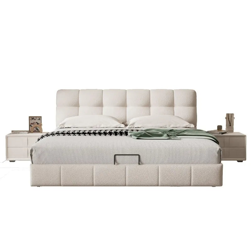 Bedroom Unique Bed Aesthetic Upholstered Frame French Lounge Bed Double Headboards Muebles Para El Hogar Home Accessories